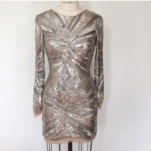 Silver sequin dress